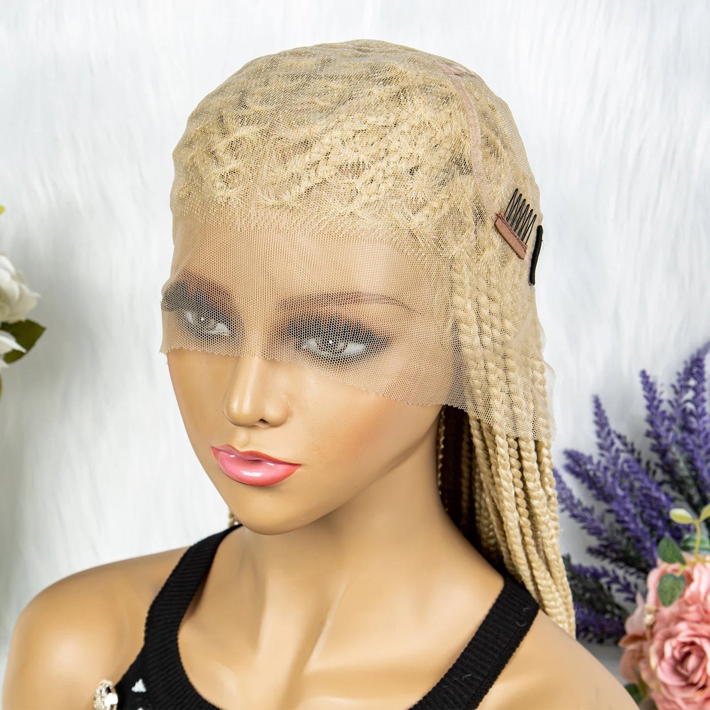 613 Blonde HD Full Lace Braided Wig | Knotless Box & Cornrows | Crochet Braids | Synthetic Luxegan