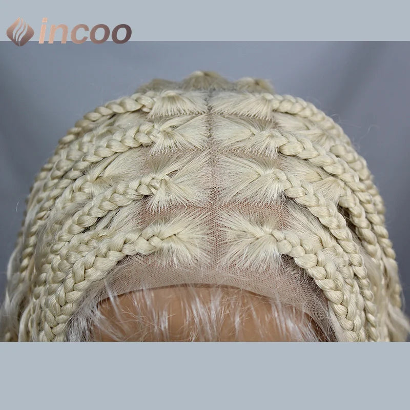 613 Blonde & Burgundy Butterfly Braids Wig | 36" Full Lace | Goddess Locs & Box Braids Luxegan