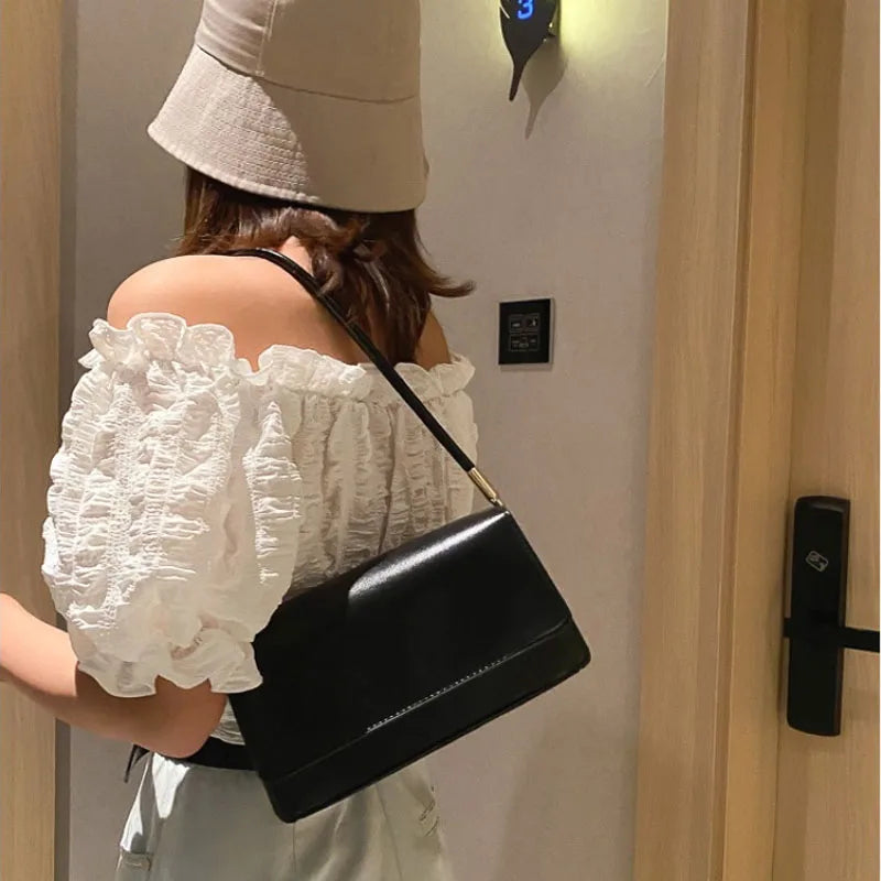 Luxury Brand Crossbody Bags for Women | Fashion Design Underarm & Woman Shoulder Bag (Female Handbag & Purses, Solid Color) Luxegan