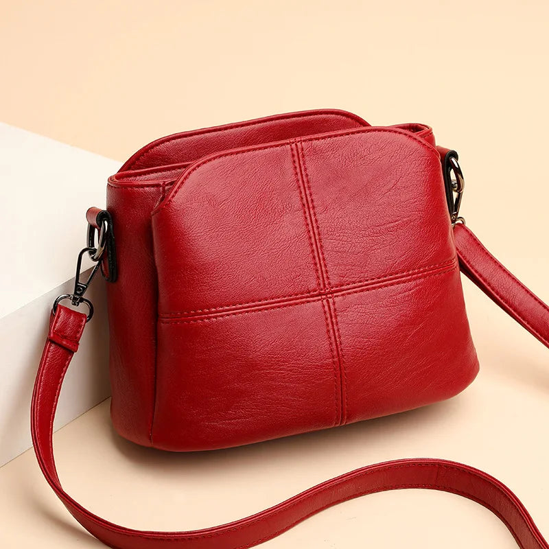 Soft PU Leather Retro Bucket Bag | Small Crossbody & Shoulder Bag Luxegan