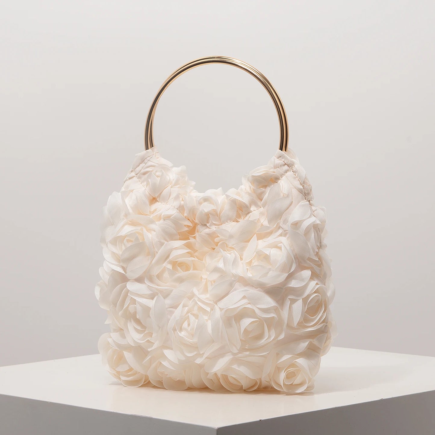Luxury Rose Flower Tote Bags for Ladies | Elegant Party Bag & Wedding Handbag Luxegan