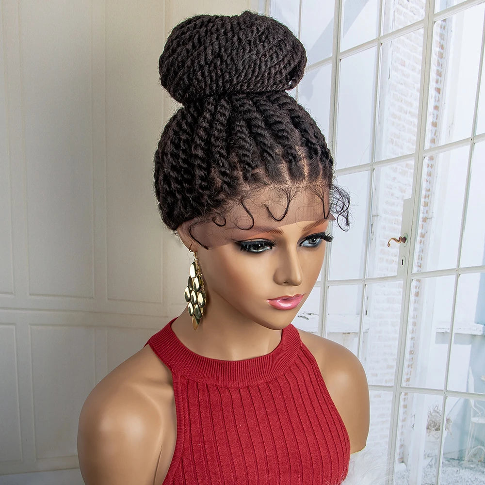 New Arrival Bun Braided Wig | Lace Front Updo with Baby Hair Luxegan