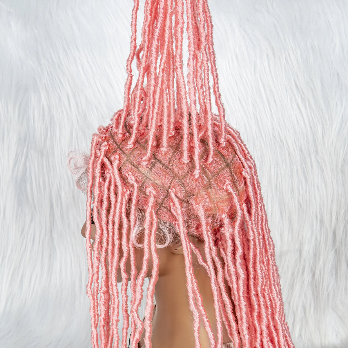 Pink & Blue Braided Wig | Full Lace Butterfly Locs & Dreadlocks