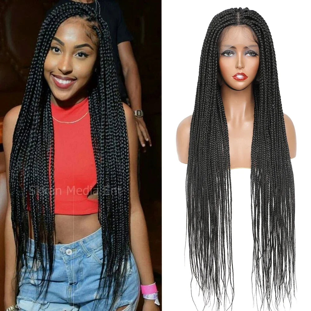 IPARTY 32" Knotless Faux Locs Wig | Full Lace Goddess Braids Luxegan