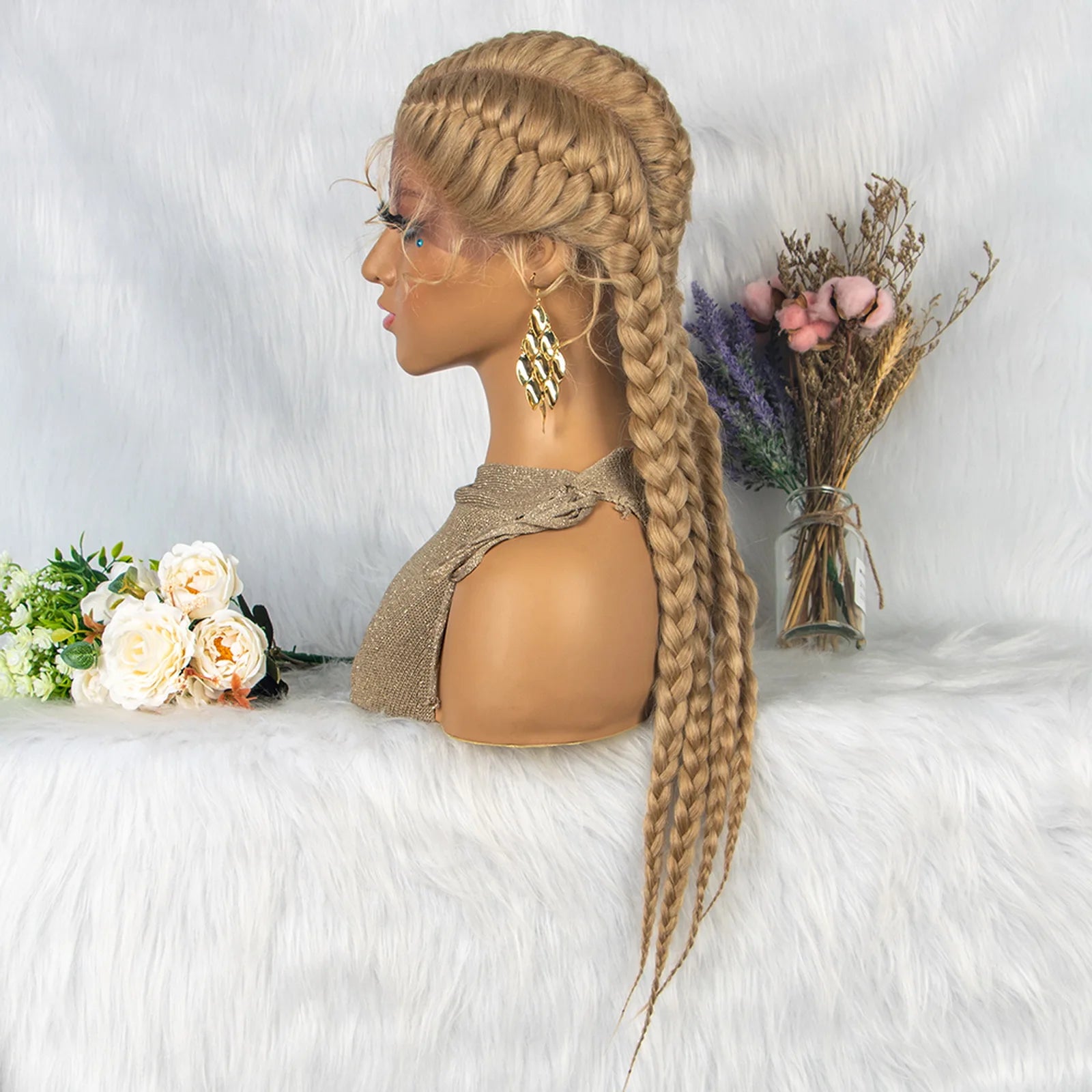 KIMA New Arrival 26" Braided Wig | Lace Front with Baby Hair Luxegan