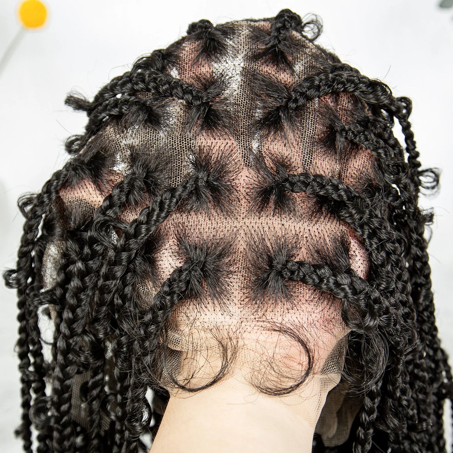 Kima Butterfly Crochet Box Braided Wigs Synthetic Cornrow Full Lace Wig Dreadlocks Wig Crochet For Black Women