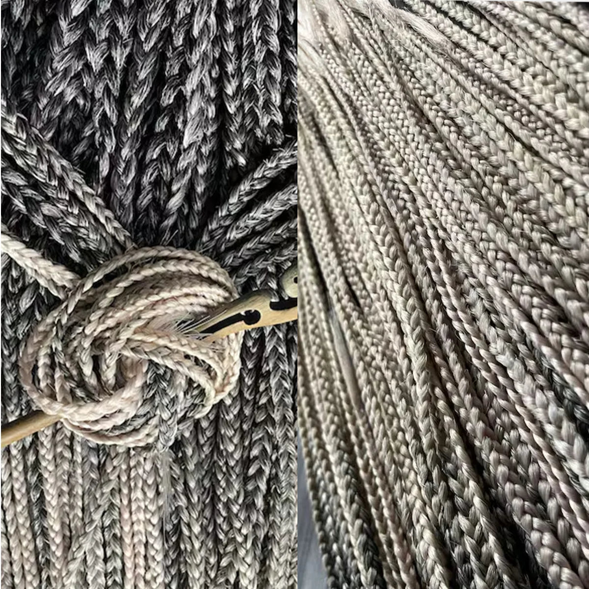 Ombre Box Braids Wig | Black to Blonde | Smooth Kanekalon Braids | Lace Front | Natural Look