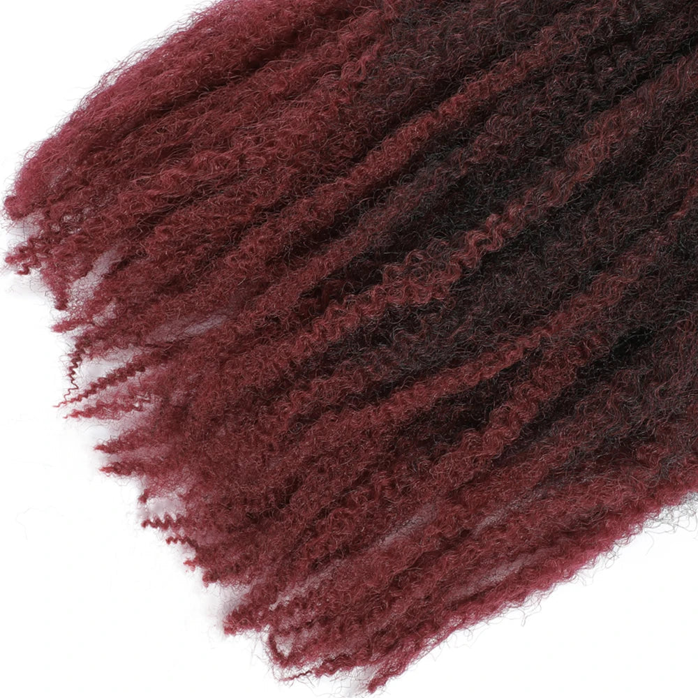 18" Marley Twist Braiding Hair | Crochet Braids | Afro Twist Kinky Hair Extensions | Ombre Colors | 30 Strands/Pack
