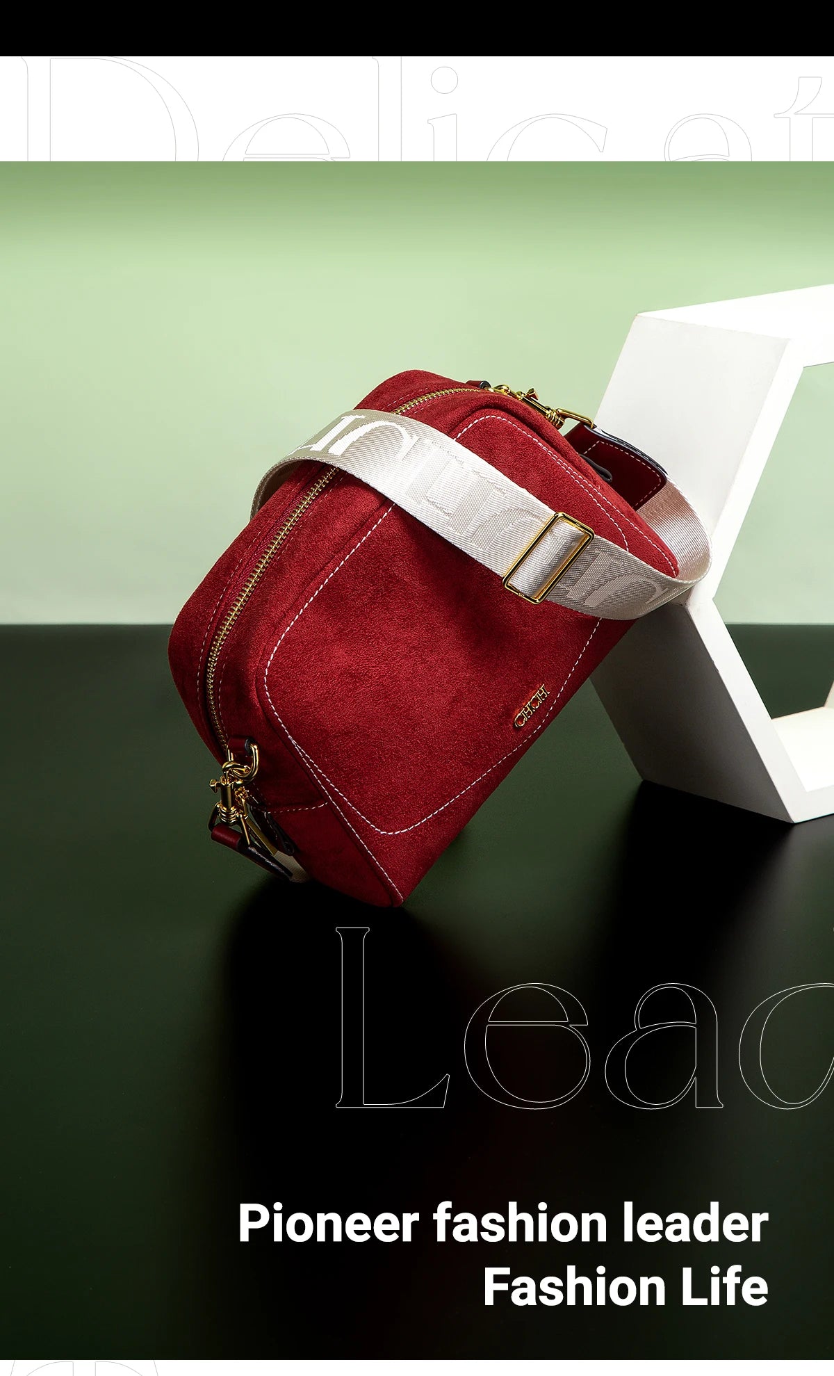 Women's Crossbody Bag Autumn/Winter Collection | Anti-Velvet Wine Red Shoulder Bag (Square Tote Christmas Gift) Luxegan