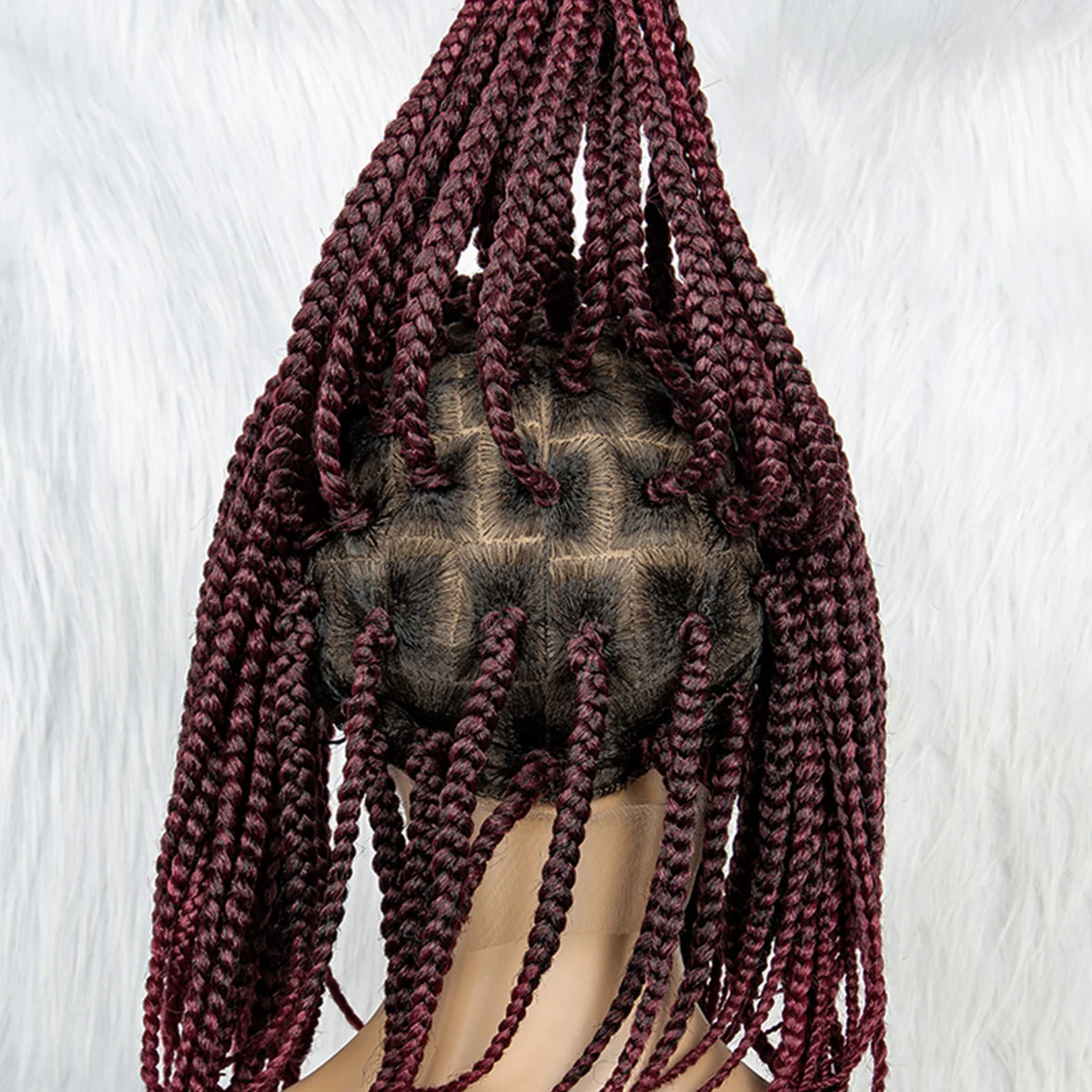 Pelucas trenzadas Bob para mujeres negras Peluca de encaje completo con trenzas estilo cornrow Peluca sintética de encaje frontal con trenzas de caja sin nudos con cabello de bebé