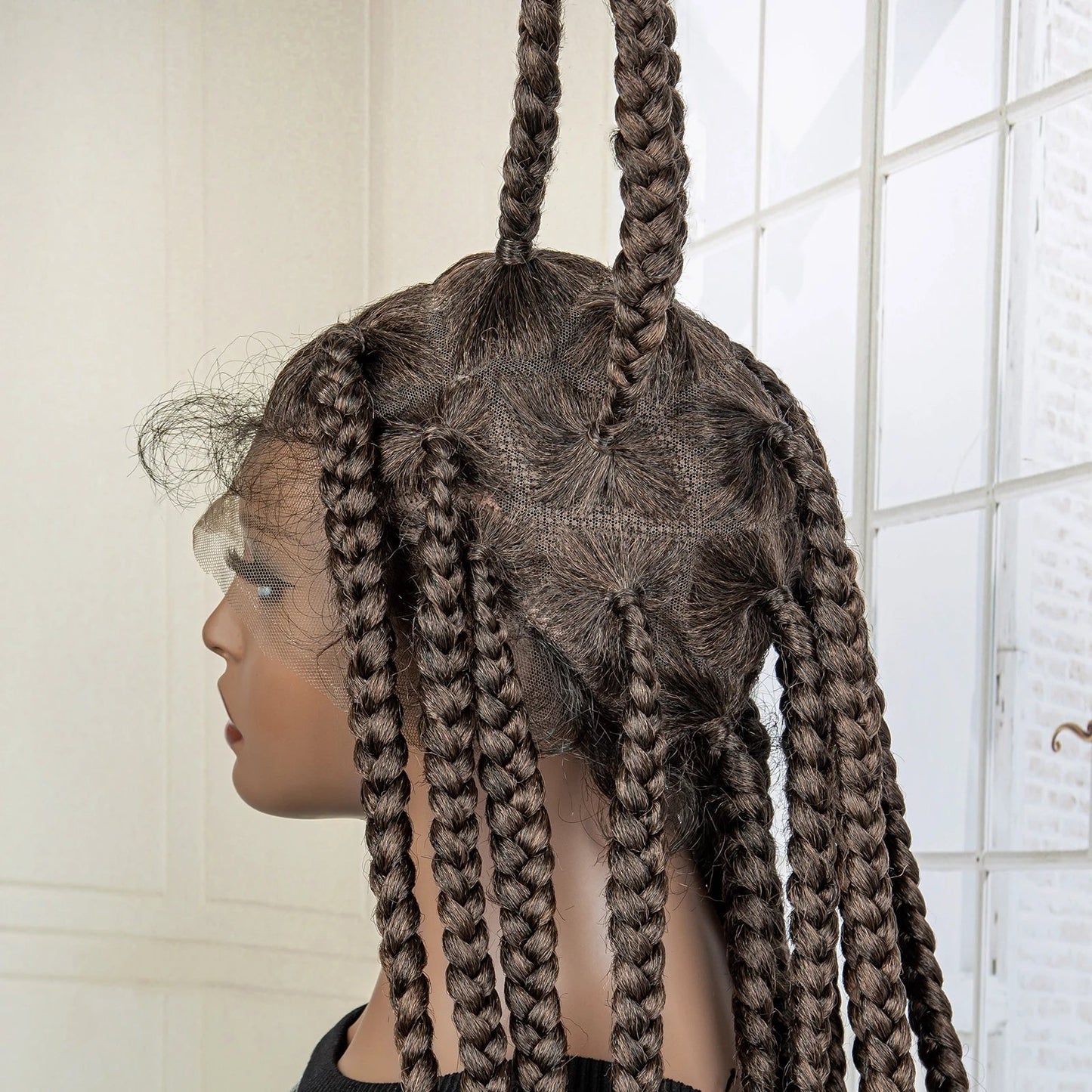 Jumbo Cornrow & Knotless Box Braids Wig | Full Lace | Baby Hair | Black Women Luxegan
