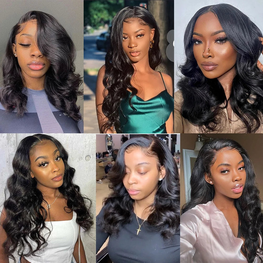 200% Density 13x4 Body Wave HD Transparent Lace Front Wig | Glueless Pre-Plucked Human Hair Luxegan