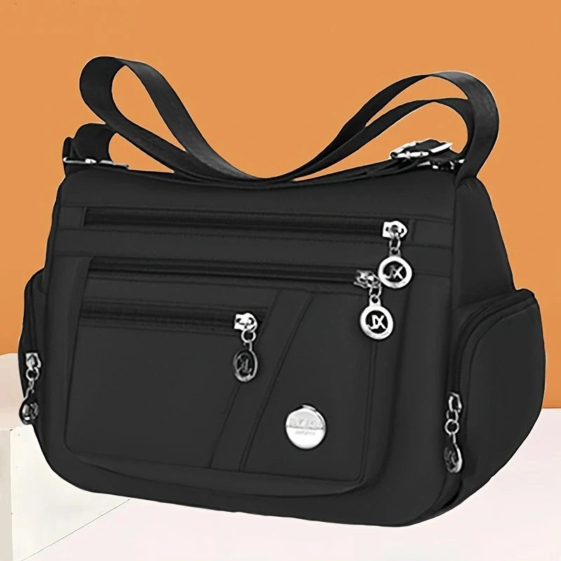 Soft Unisex Nylon Multi-Compartment Hobo Bag | Classic Oxford Cloth Travel Crossbody Luxegan