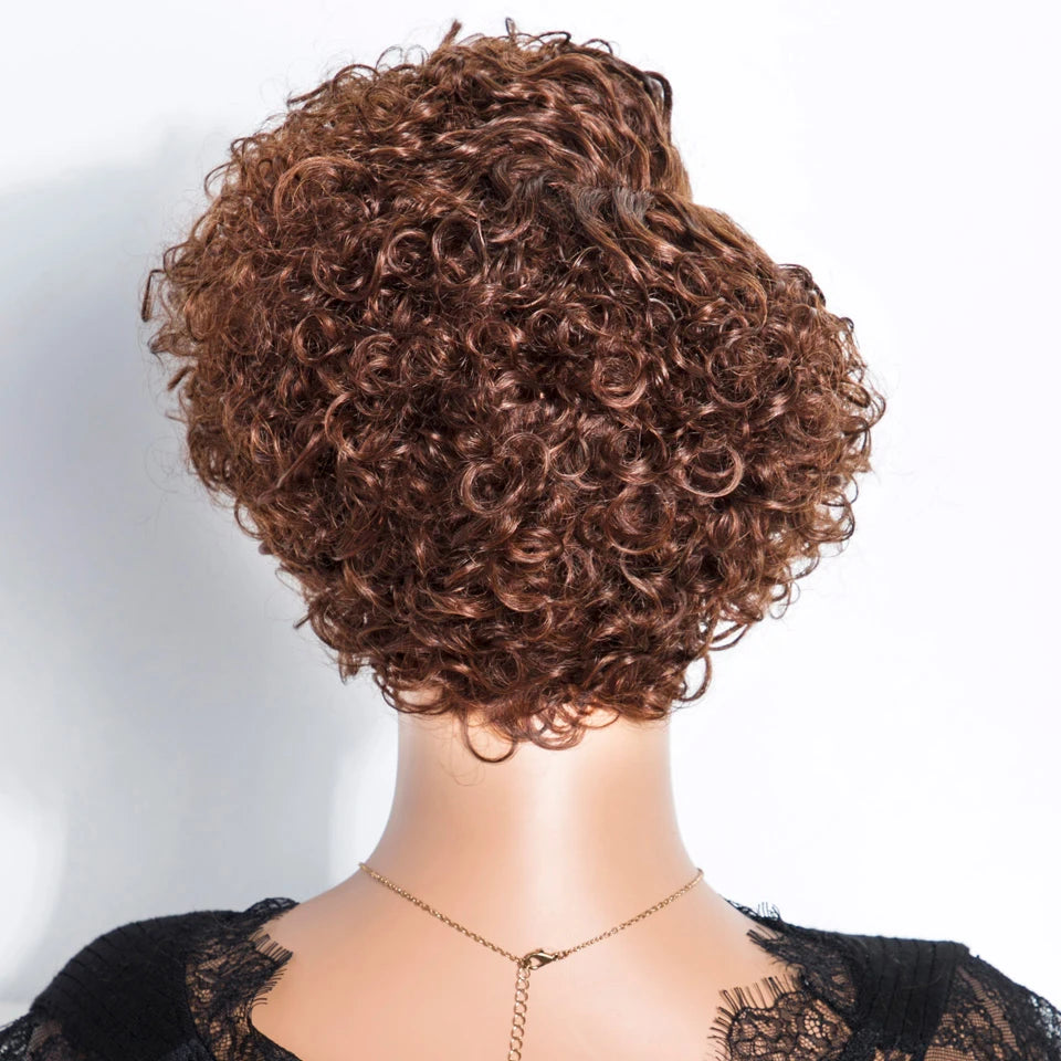 Natural Black Pixie Cut Wig | Short Curly Bob 13x1 Lace Front Human Hair (Pre-Plucked) Luxegan