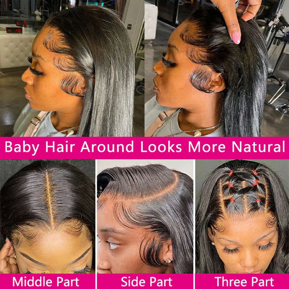 360 Lace Wig | Brazilian Bone Straight Hair | 13x6 & 13x4 Lace Frontal Wigs | 30-36 Inches