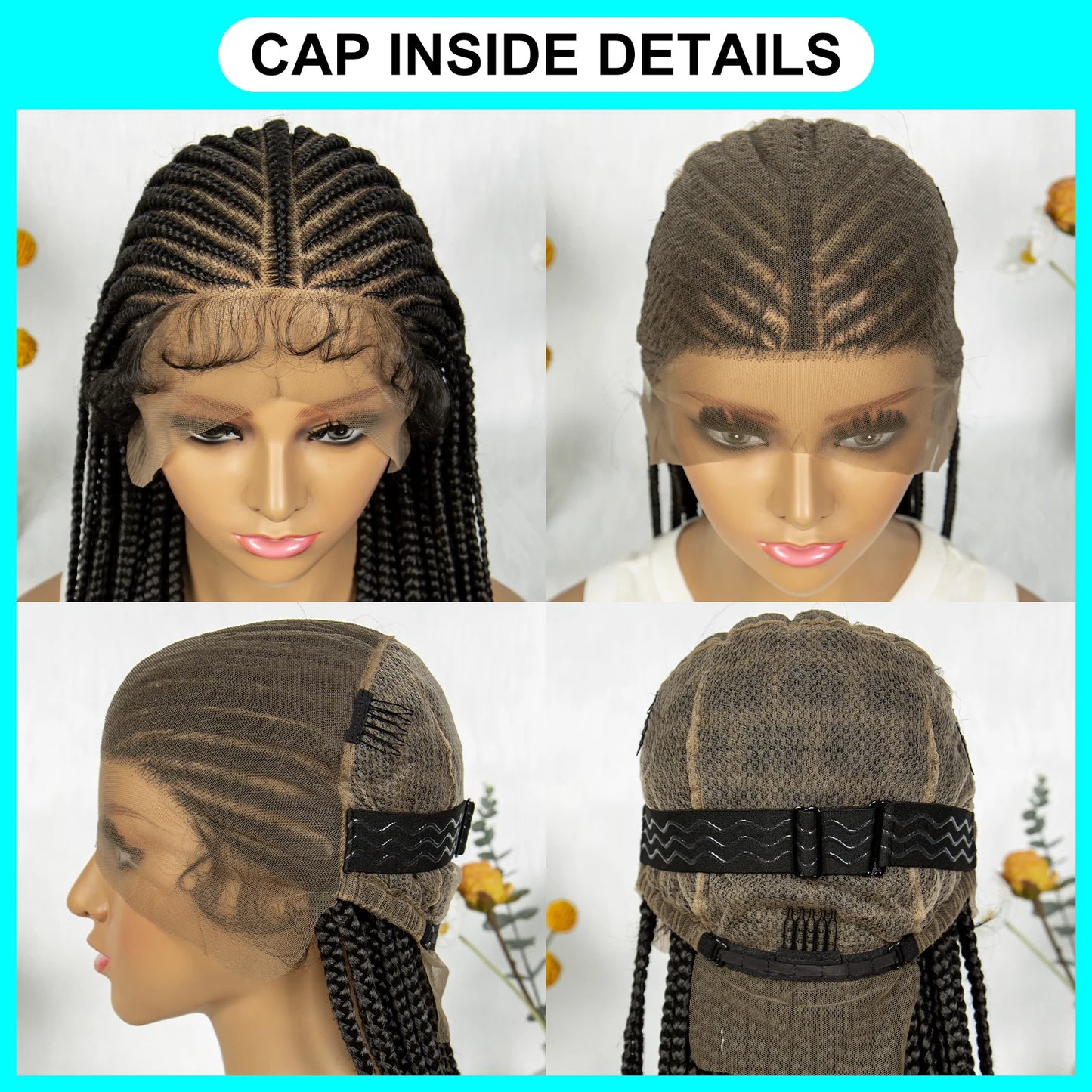 Long Black Twisted Braids Wig | HD Transparent Full Lace