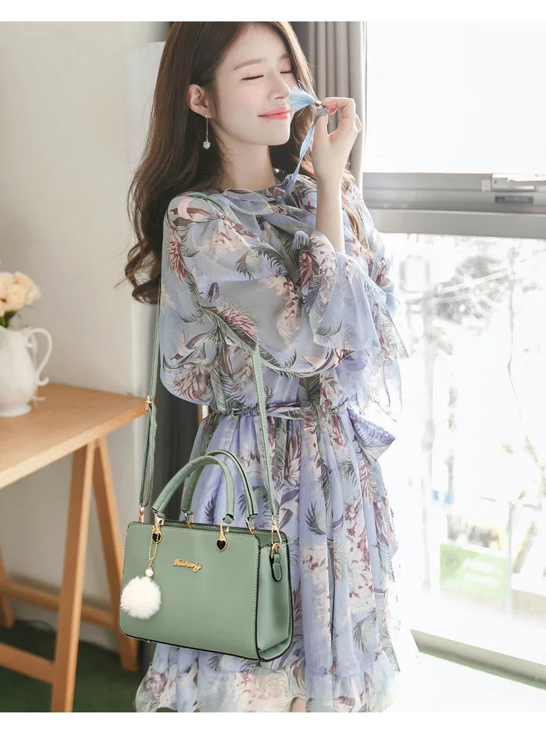 Women's Bag Shoulder & Handbag | Vintage Messenger Bag & Composite Purse Wallet Luxegan