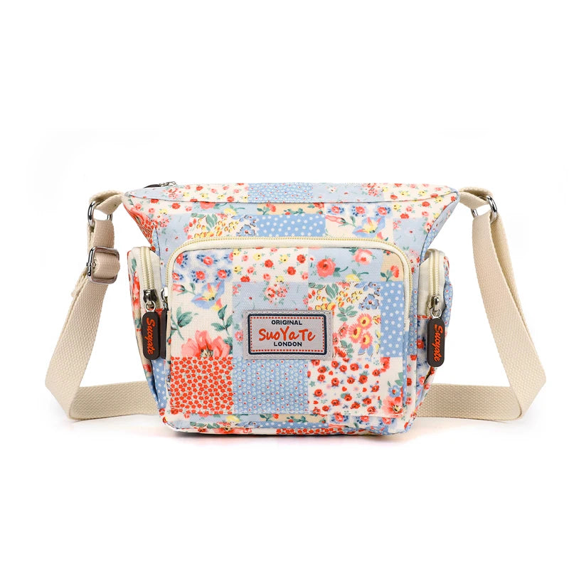 Nylon Shoulder Bag | Fashionable Small Square Bag & Waterproof Large Capacity Mommy Bag Luxegan