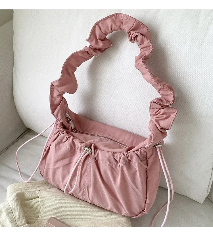 Simple Fashion Fold Shoulder Bag | Vintage Casual Designer Underarm Crossbody Bag Women | New Luxury Handbags High Quality Luxegan