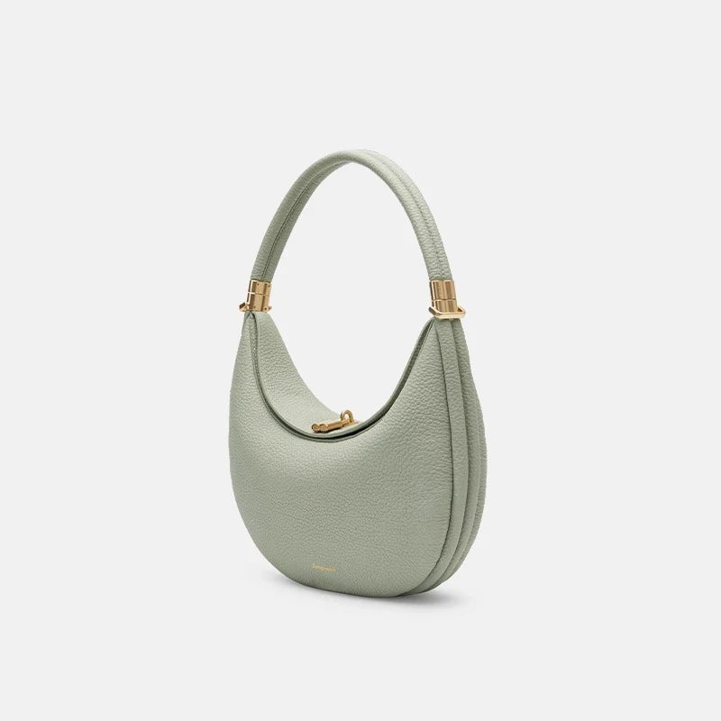 High-end Moon Bag | Light Luxury Leather Versatile Handbag & Messenger Bag Luxegan