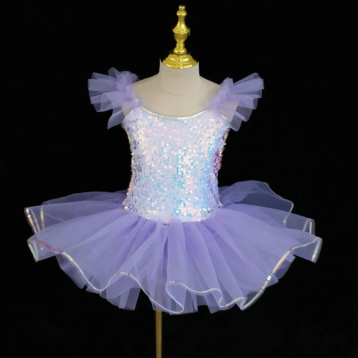 Girls' Tiered Patchwork Tutu Party Dress | Cute Princess Stage Dance Costume | Summer Sleeveless O-Neck Mini Ball Gown Kids Outfit Luxegan