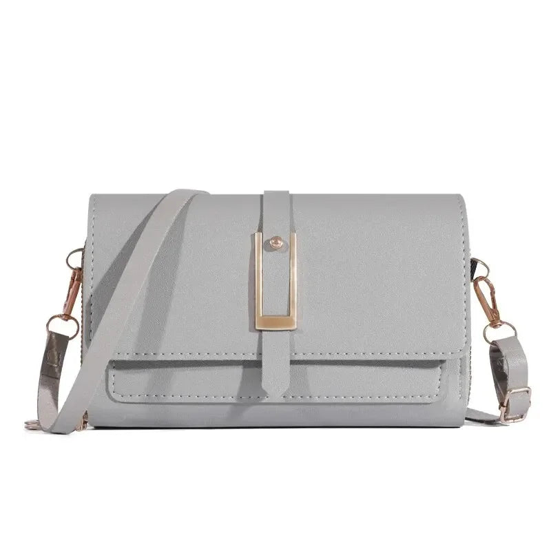 Small Crossbody Shoulder Bag for Women | Sophisticated England Style Cellphone Purse | Elegant PU Leather Card Holder Wallet | Fashion-Forward Box Handbag with Sequined Letter Applique Luxegan