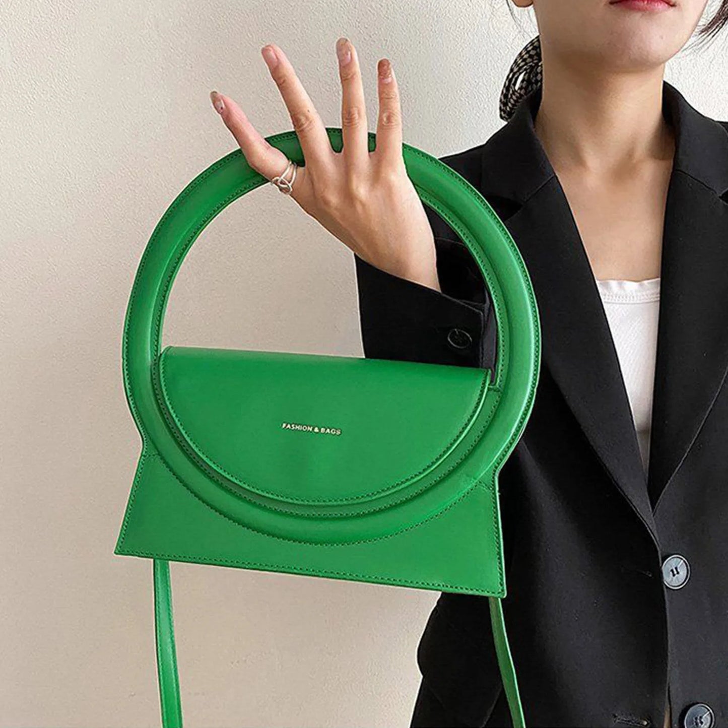 Unique Design Bamboo Saddle Bag | Soft Crossbody Phone Wallet Luxegan