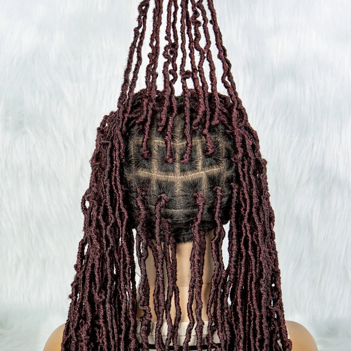 Pink & Blue Braided Wig | Full Lace Butterfly Locs & Dreadlocks