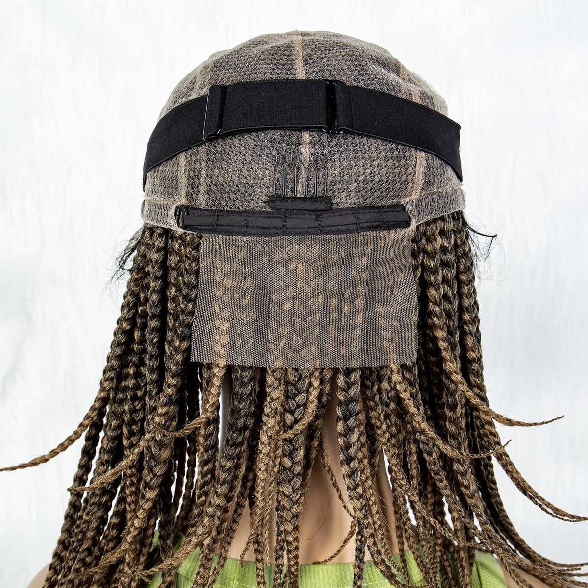 Pelucas trenzadas Bob para mujeres negras Peluca de encaje completo con trenzas estilo cornrow Peluca sintética de encaje frontal con trenzas de caja sin nudos con cabello de bebé