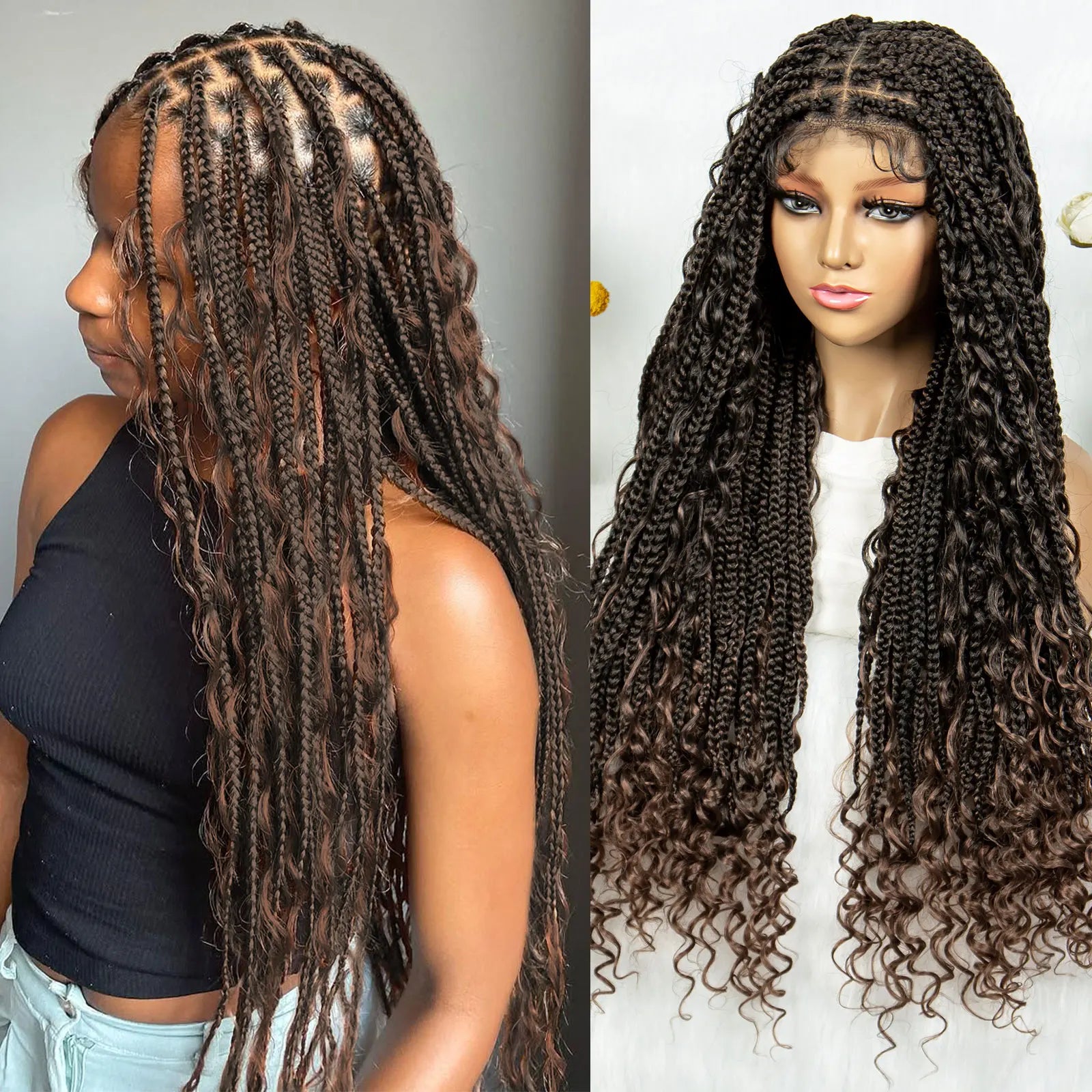 KIMA Box Twisted Dreadlocks Wig | Full Lace Front with Baby Hair Luxegan