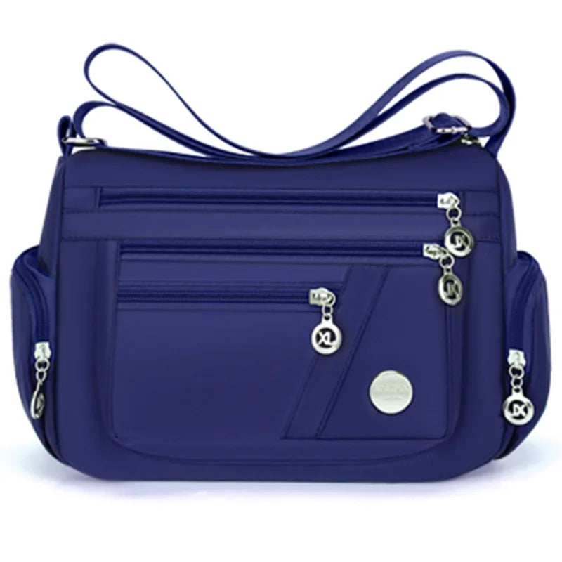 Soft Unisex Nylon Multi-Compartment Hobo Bag | Classic Oxford Cloth Travel Crossbody Luxegan