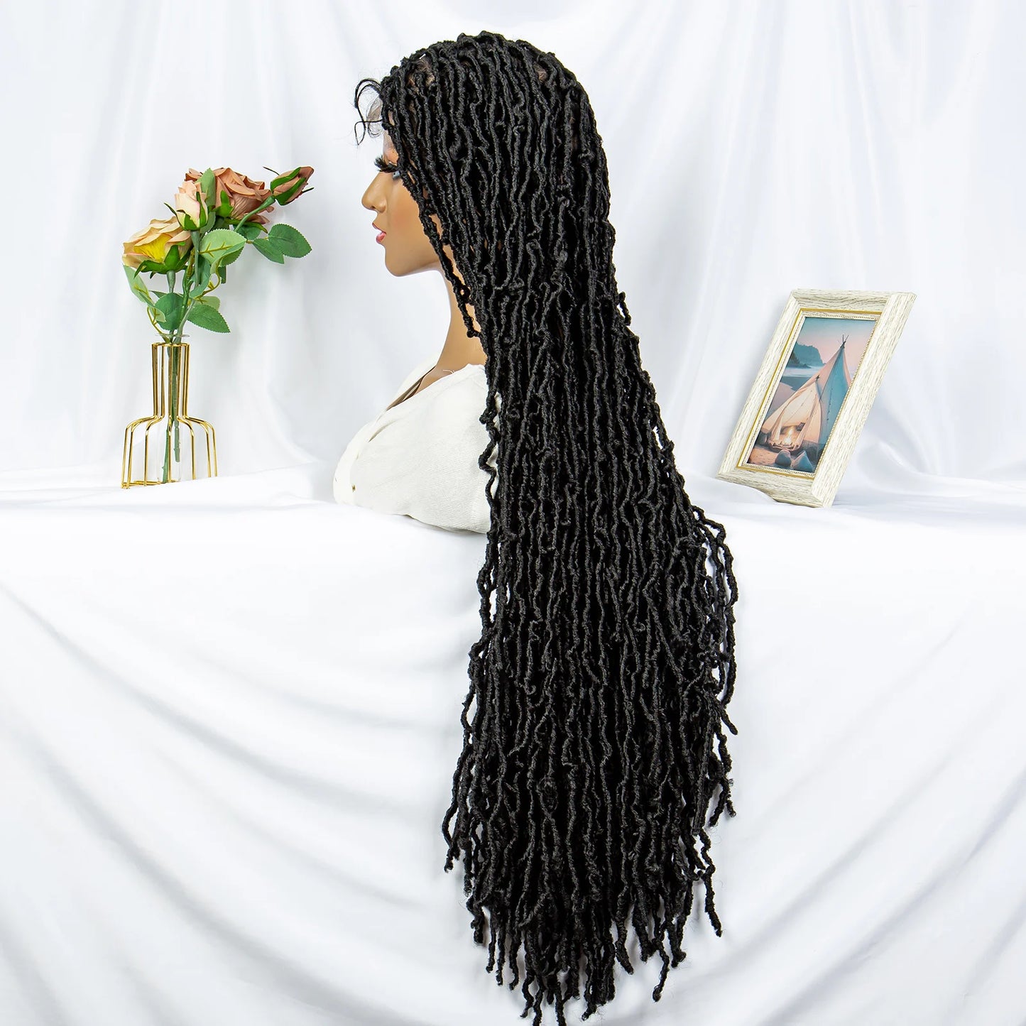 Faux Locs & Dreadlocks Braided Wig | Full Lace Front | Baby Hair | African Inspired Luxegan
