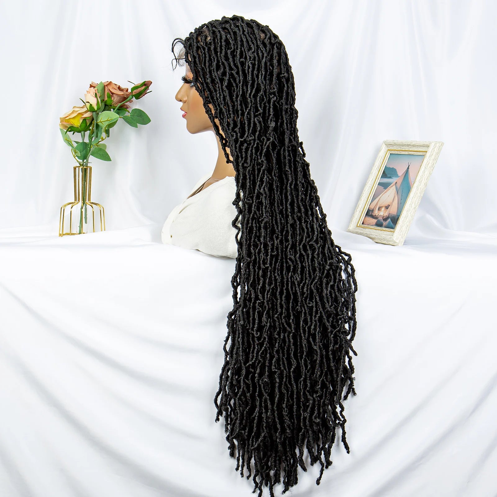 Faux Locs & Dreadlocks Braided Wig | Full Lace Front | Baby Hair | African Inspired Luxegan