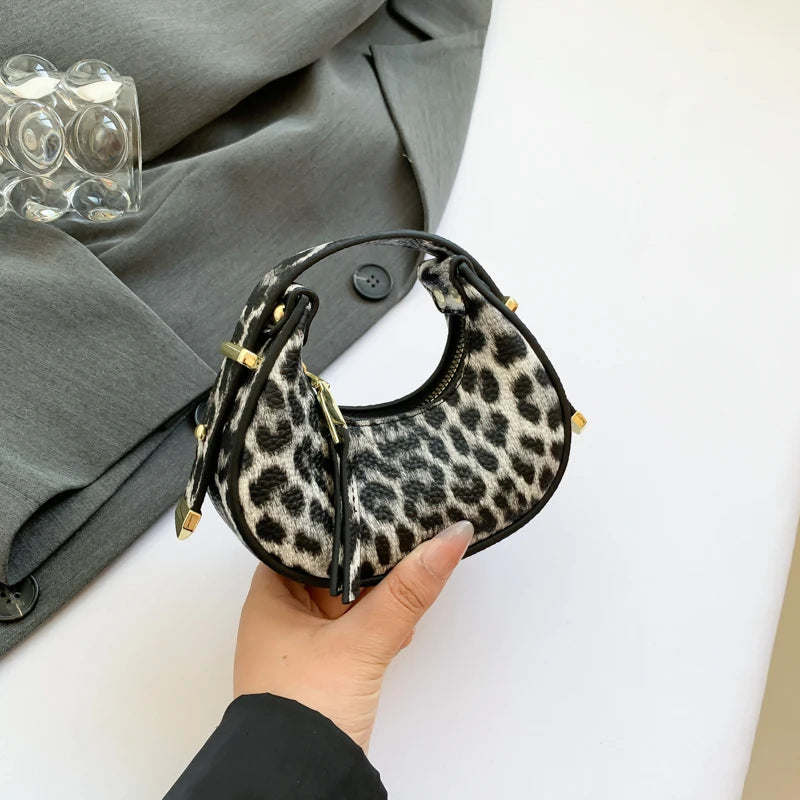 Mini Leopard PU Leather Crossbody Bags For Women Y2K Trend Female Korean Fashion Lady Shoulder Bag | Lady Handbags Luxegan