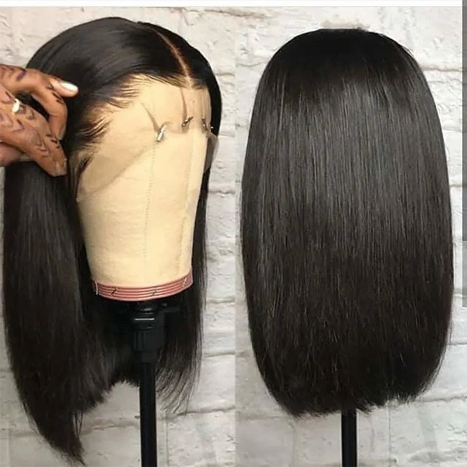Brazilian Straight Bob Wig | Glueless Lace Front Wig | 180% Density | 4-16 Inches