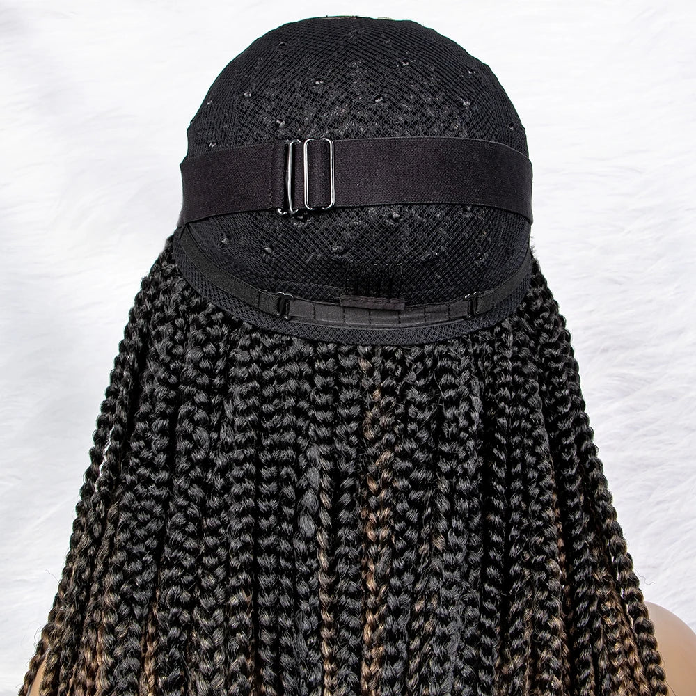 New HD Curly Goddess Box Braids Wig | Transparent Full Lace Luxegan