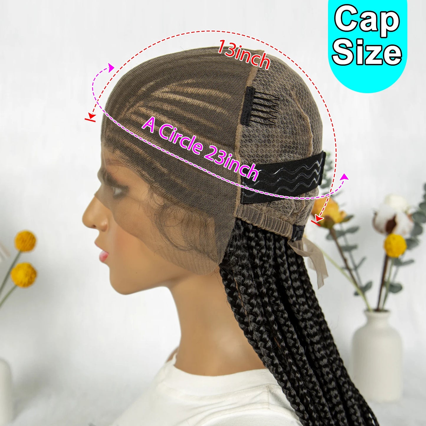 Fulani Cornrow Box Braids Wig | Full Lace | Baby Hair | Black Women Luxegan