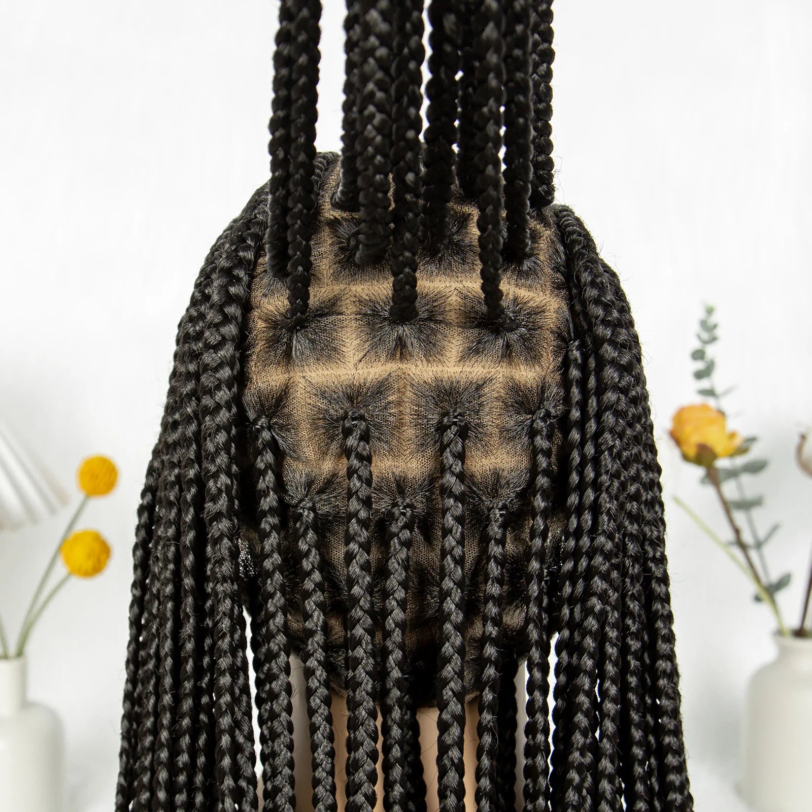Cornrow Braids Wig | Transparent Full Lace Front | Bohemian Goddess Twists Luxegan