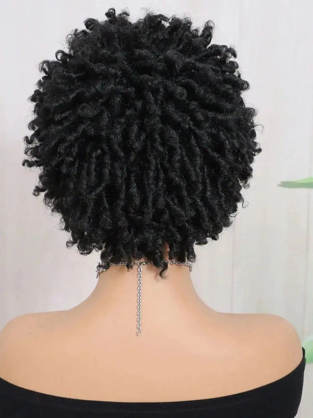 Short Afro Faux Dreads Wig | Heat Resistant Synthetic Braids | Unisex Wig for Black Women & Men - Luxegan