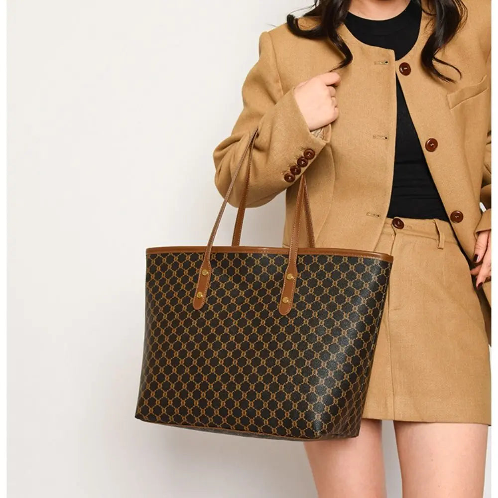 Fashion Women's Handbags | Classic Design Shoulder Bag & Large Capacity Tote Bag (Ladies Casual Commuting Bag) Luxegan