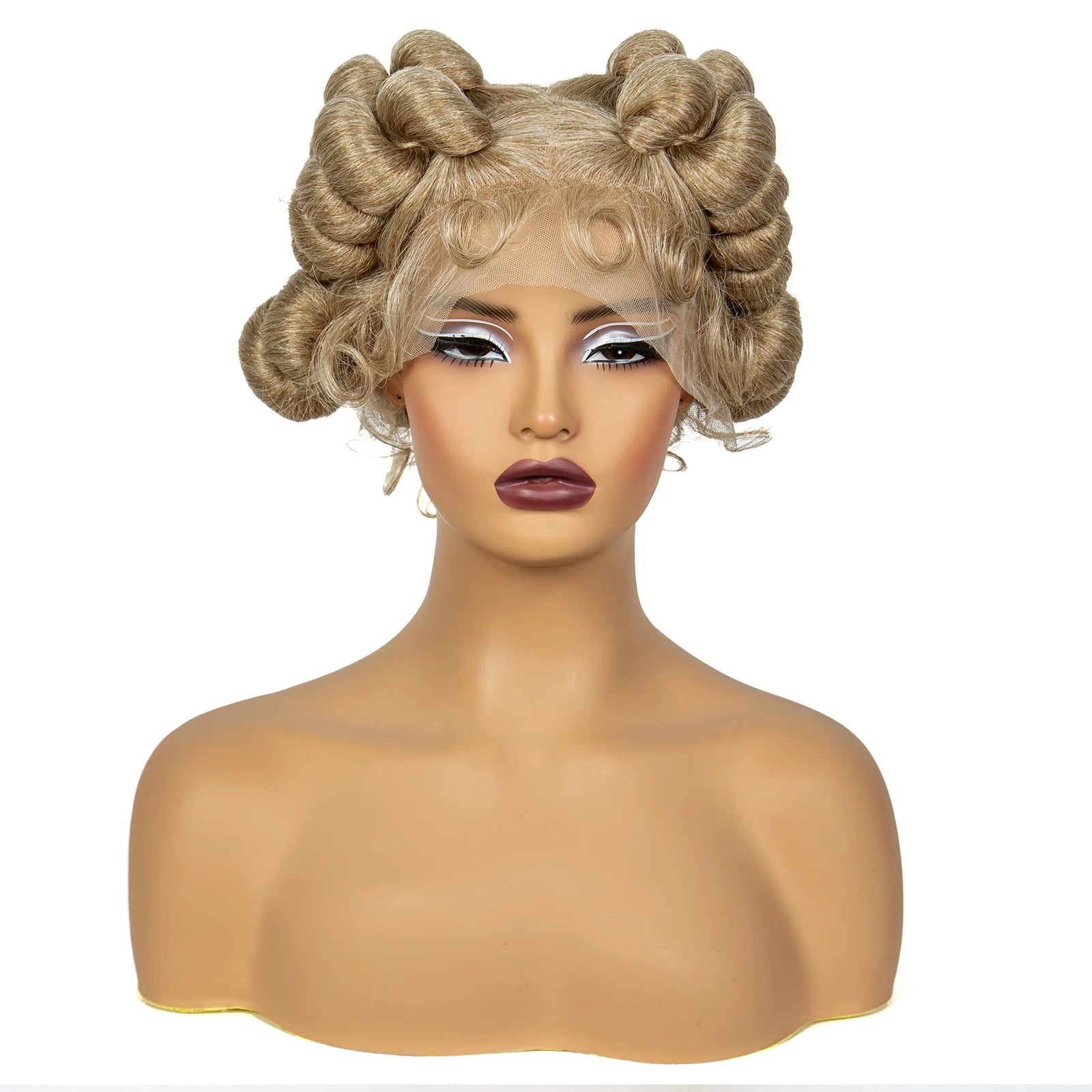 6" Short Cute Handmade Bantu Knotless Braids Wig | Transparent Full Lace Luxegan