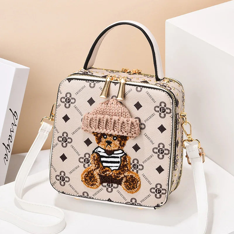 New Fashion Design Leather Women's Bag | Lady Commuter Small Square Bag & Hard Box Handbag Luxegan