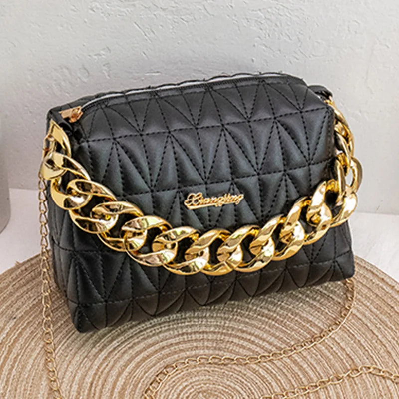 Ladies' One-Shoulder Messenger Bag | Rhombus Bag & Small Square Handbag Luxegan