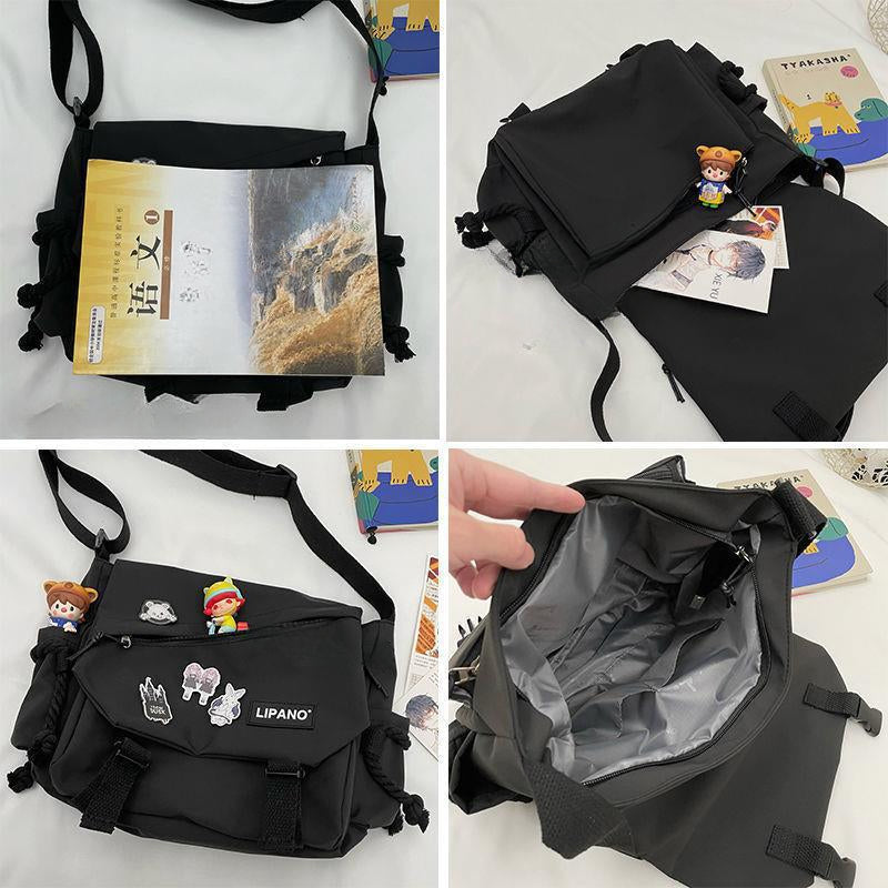 Retro Nylon Postman Bag | Unisex Large Capacity Work & Travel Crossbody Luxegan