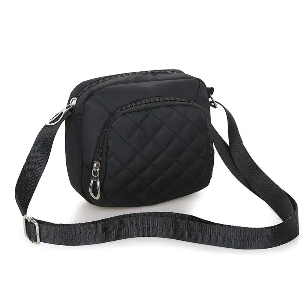 New Fashion Embroidery Shoulder Bag | Sophisticated Canvas Zipper Handbag | Elegant Square Crossbody Purse | "Dignified" Lightweight Tote for Versatile Daily Styling Luxegan