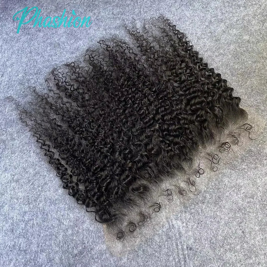 Phashion 26 28 Inch 13x6 Deep Curly Lace With Curly Baby Edges 6x6 Closure Real Hd Lace Melt Skin Full Frontal Only Human Hair