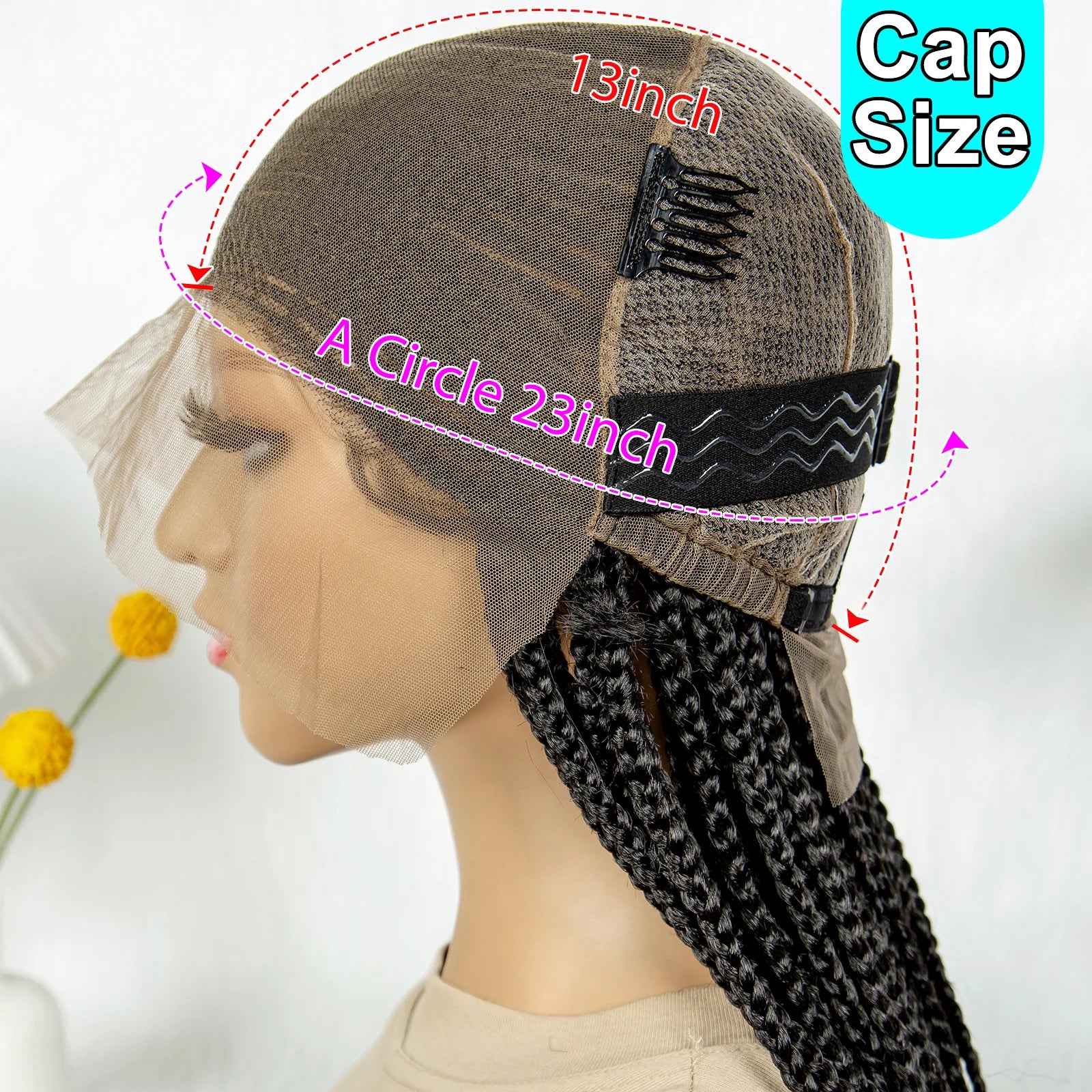 Fulani Cornrow Box Braids Wig | Full Lace Front | Baby Hair | KIMA Synthetic Luxegan