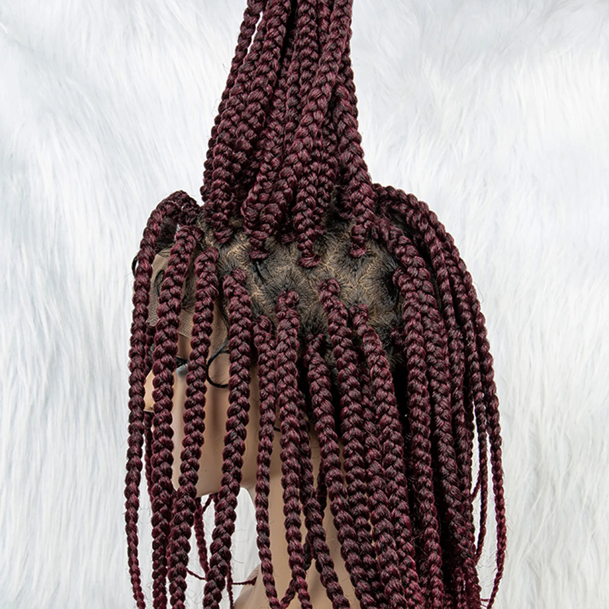 Pelucas trenzadas Bob para mujeres negras Peluca de encaje completo con trenzas estilo cornrow Peluca sintética de encaje frontal con trenzas de caja sin nudos con cabello de bebé