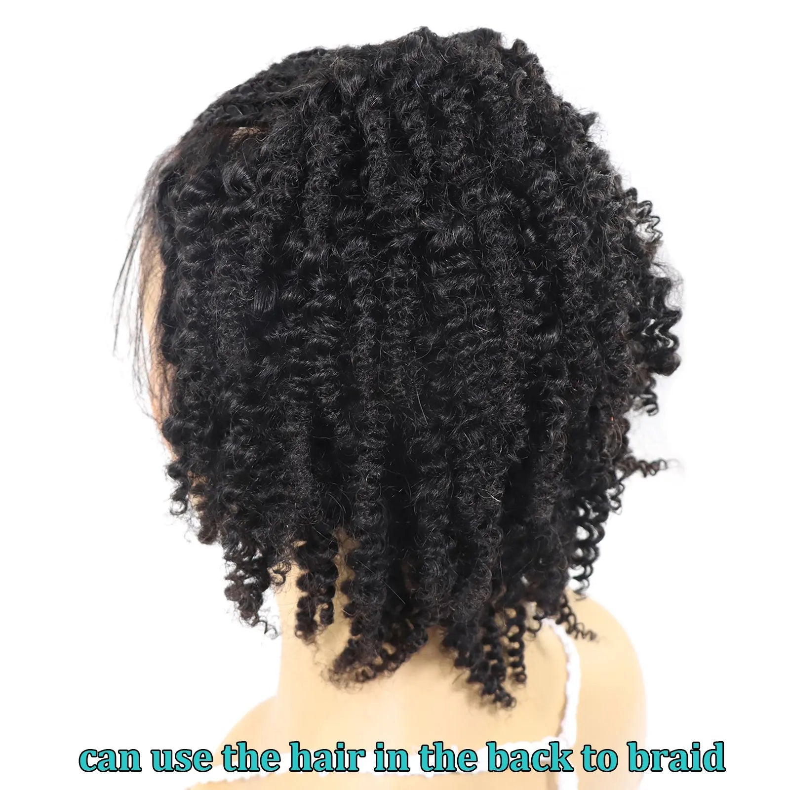 Braided Kinky Curly Short Bob Wig | Full Lace Human Hair with Baby Hair Luxegan