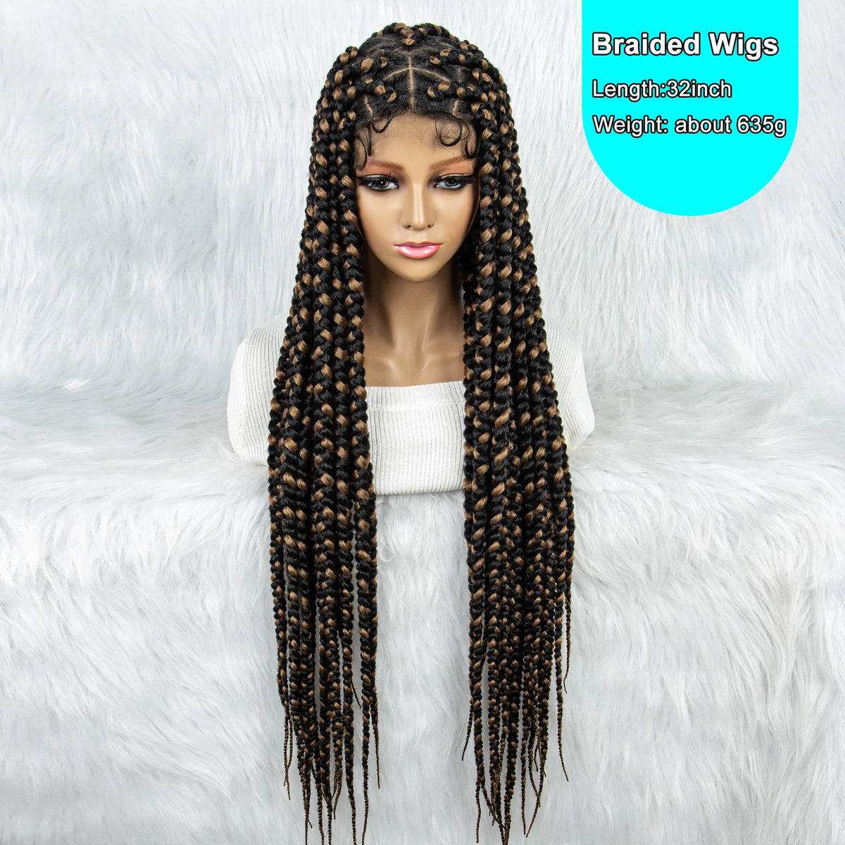 KIMA Colorful Braided Wig | Full Lace | Butterfly Locs & Dreadlocks Options Luxegan